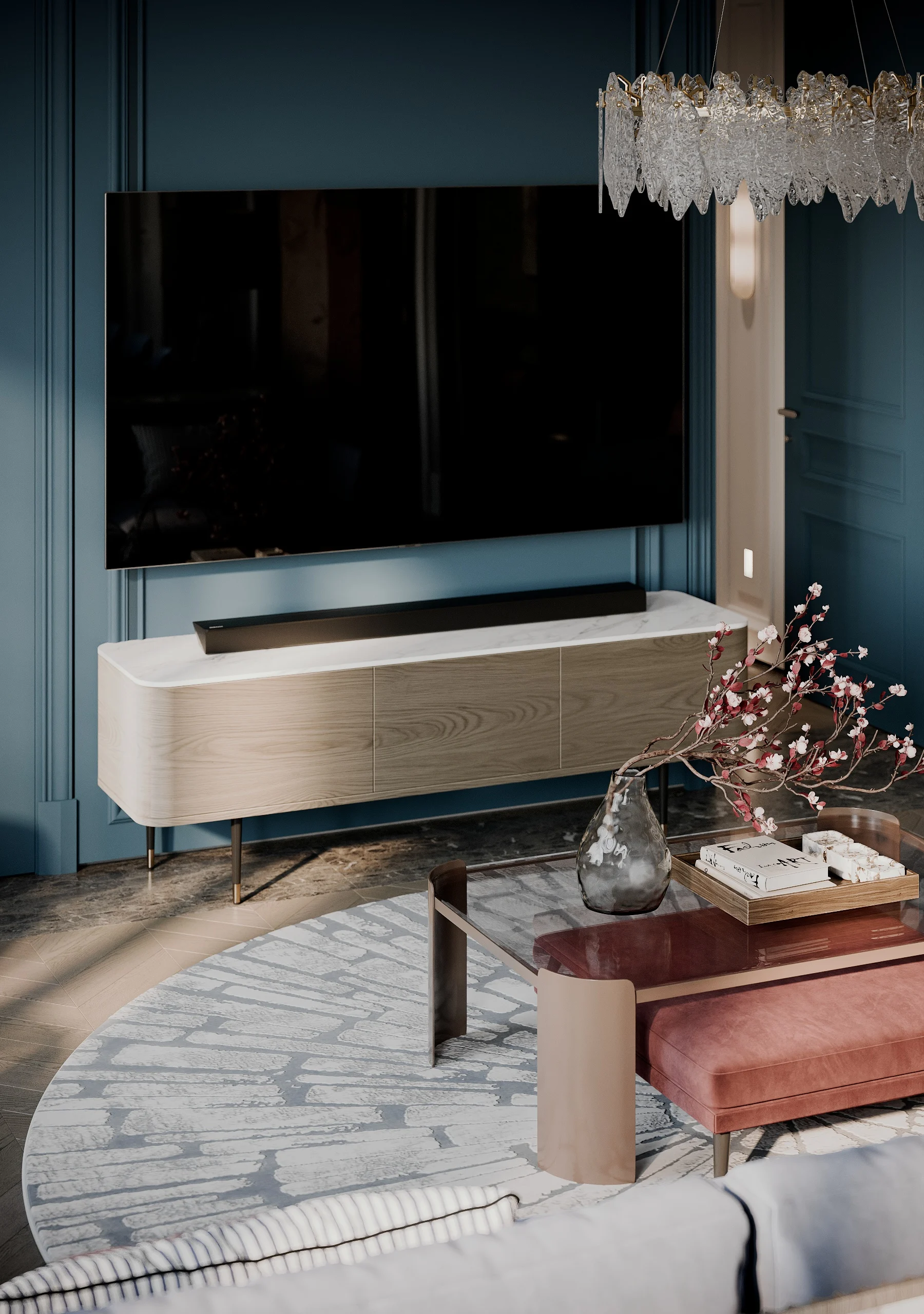 Living and dining interior, view 10